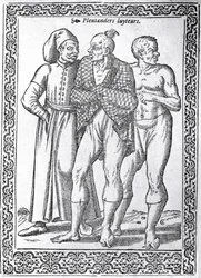 Turkiska brottare, illustration ur "Les navigations, peregrinations et voyages, faicts en la Turkie" av Nicolas de Nicolay, utgiven 1577